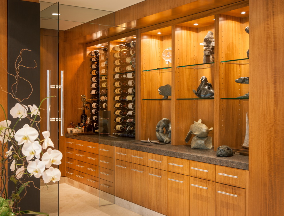 Seaside Penthouse Contemporary Wine Cellar Vancouver by Radius