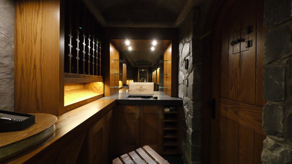 Example of a classic wine cellar design in Vancouver