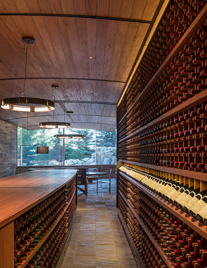 Inspiration for a rustic wine cellar remodel in Other