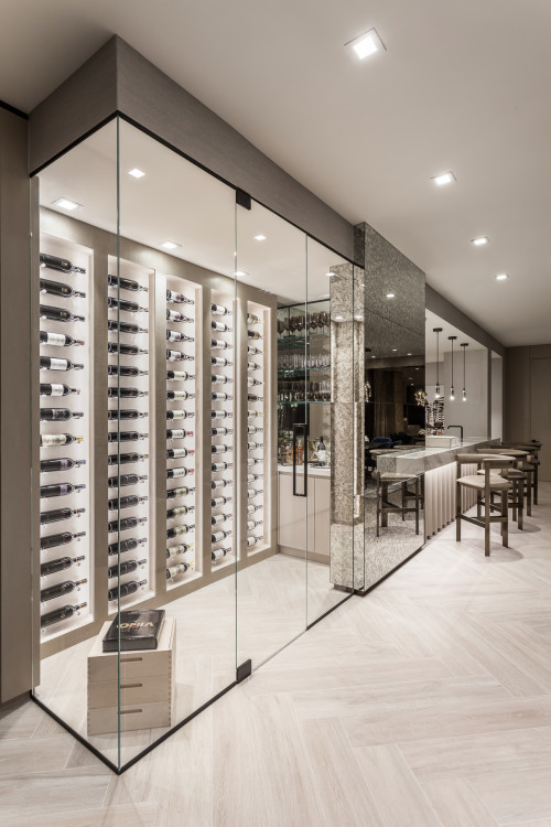 60 Modern Wine Cellar Ideas Smart Storage Elegant Cellars - Glass Wine Wall Ideas