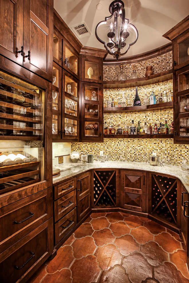 Spanish Colonial Wine Vault Mediterranean Wine Cellar Dallas