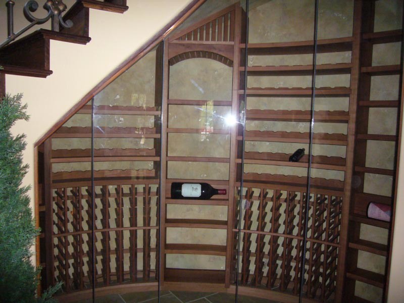 Design ideas for a large traditional wine cellar in Sacramento with storage racks.