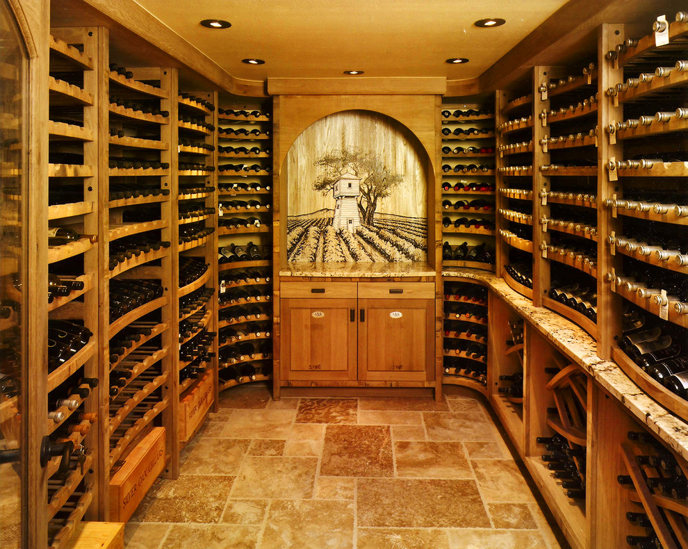 This is an example of a classic wine cellar in Denver.