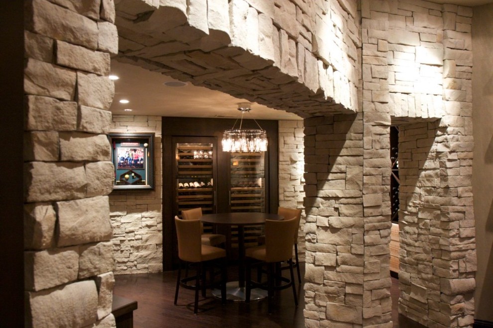 Stone Wine Cellars Traditional Wine Cellar Chicago by HX Home Solutions and North Star