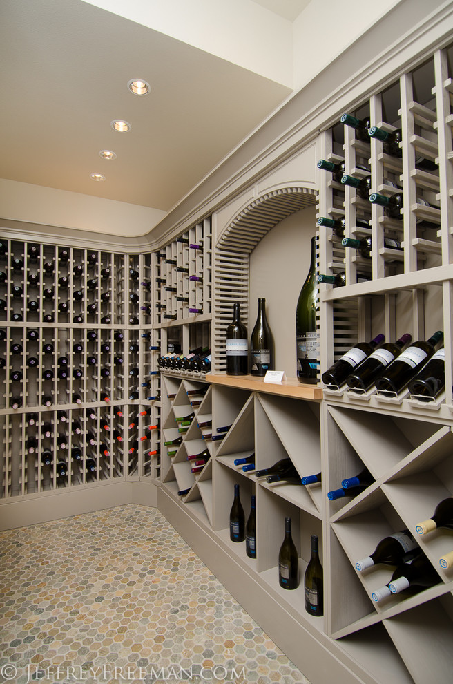 This is an example of a traditional wine cellar in Portland.