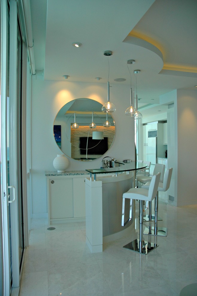 Example of a trendy wine cellar design in Miami