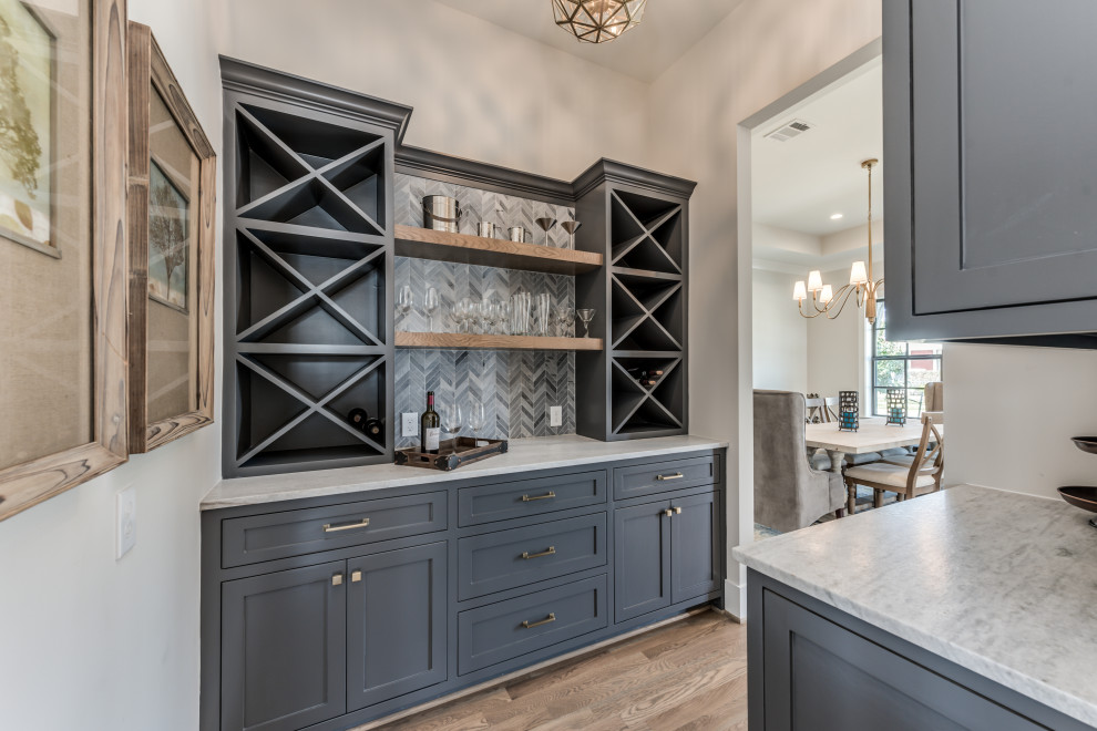 Sunset Heights Modern Farmhouse Transitional Wine Cellar Houston