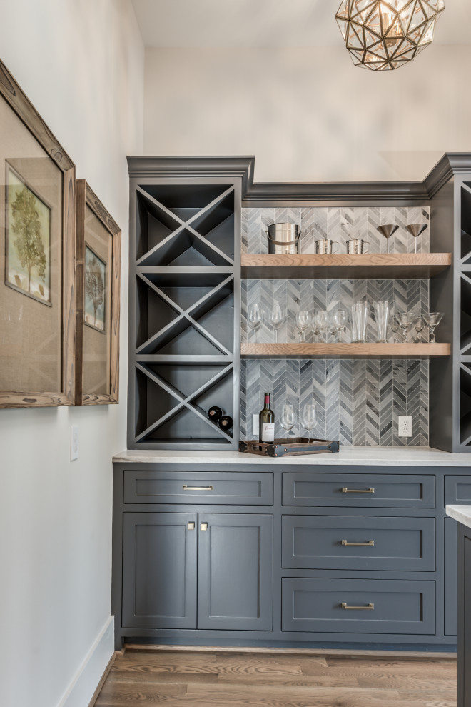 Sunset Heights Modern Farmhouse Transitional Wine Cellar Houston