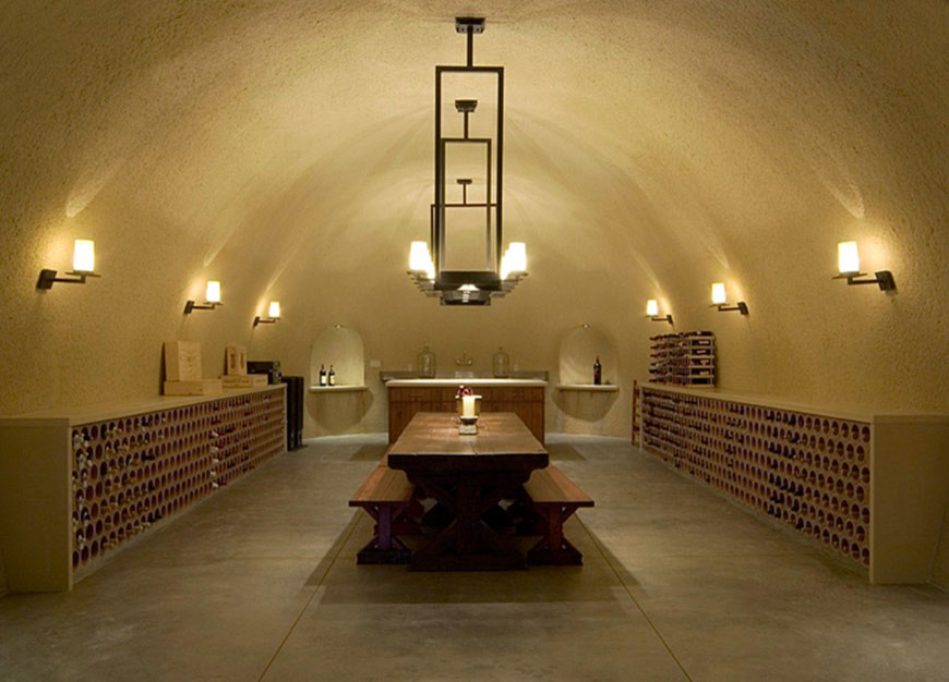 Wine cellar - mediterranean wine cellar idea in San Francisco