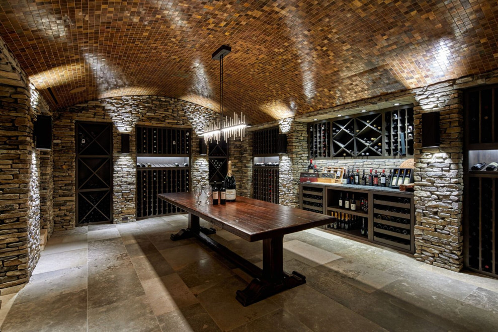 Design ideas for a wine cellar in Austin.