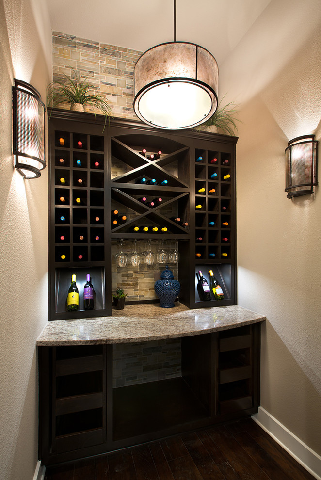 This is an example of a contemporary wine cellar in Austin.