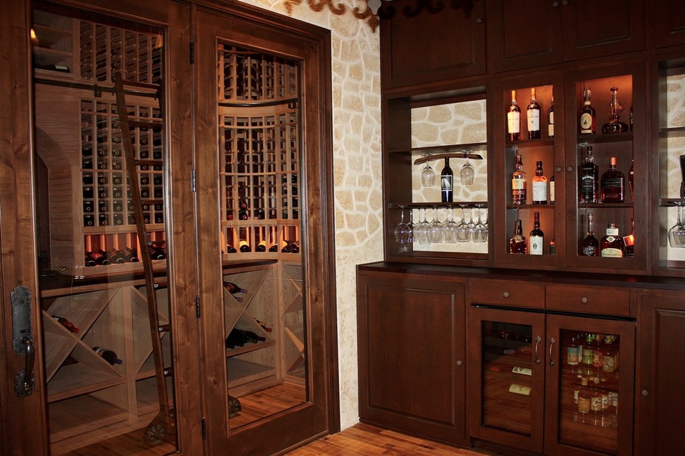 The Completed Wine Cellar Traditional Wine Cellar Dallas by