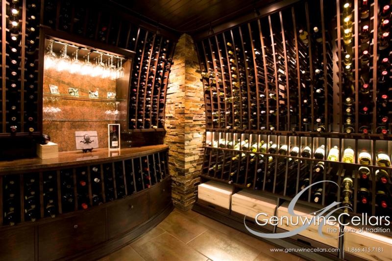 Example of a classic wine cellar design in New York