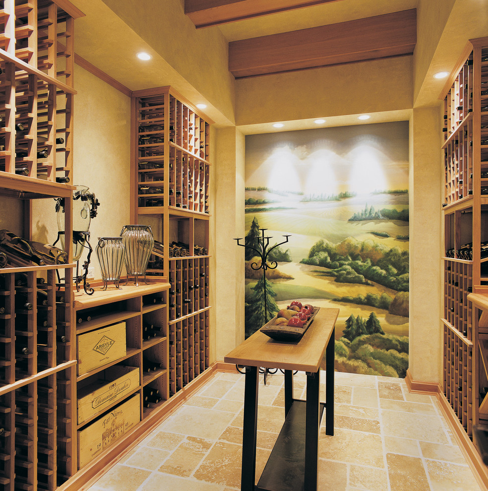 Photo of a traditional wine cellar in Portland.