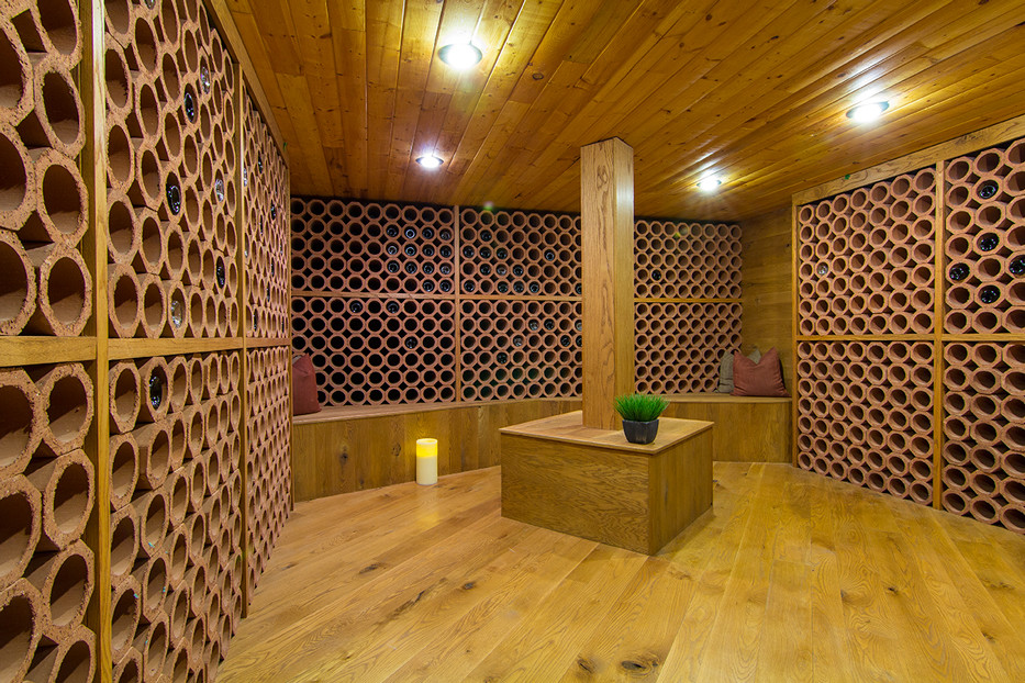 Inspiration for a world-inspired wine cellar in San Diego.