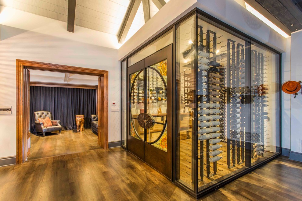 Wine cellar - contemporary wine cellar idea in San Diego