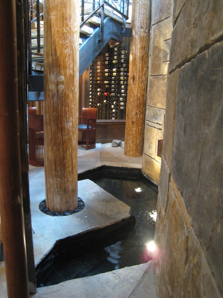 Wine cellar - modern wine cellar idea in Denver