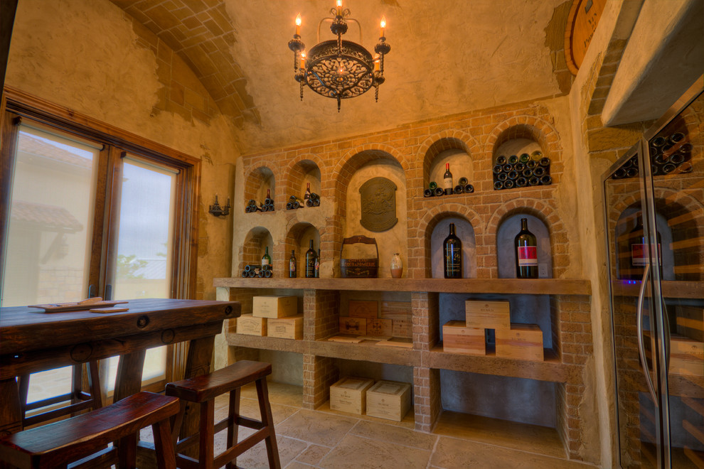 Design ideas for an eclectic wine cellar in Austin.