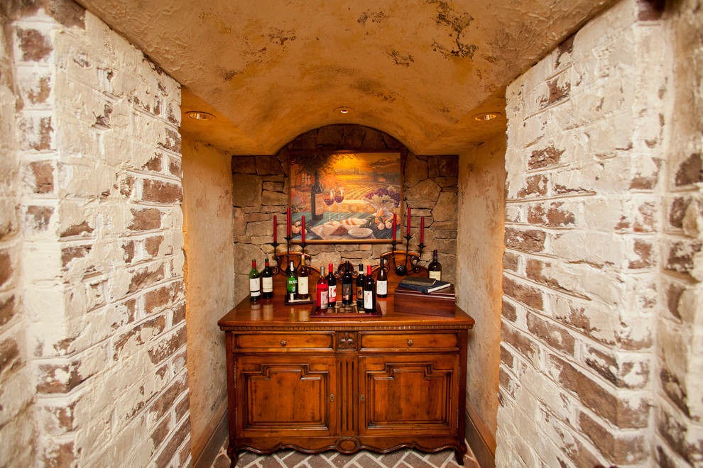 Example of a classic wine cellar design in Raleigh