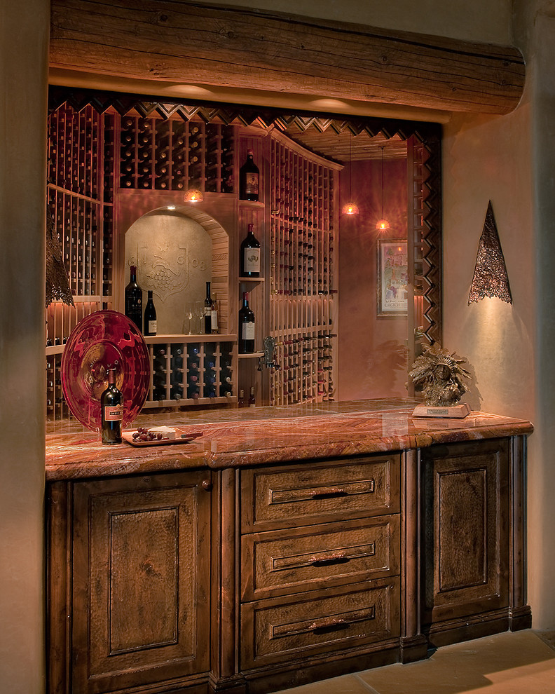 Large southwest wine cellar photo in Phoenix with display racks