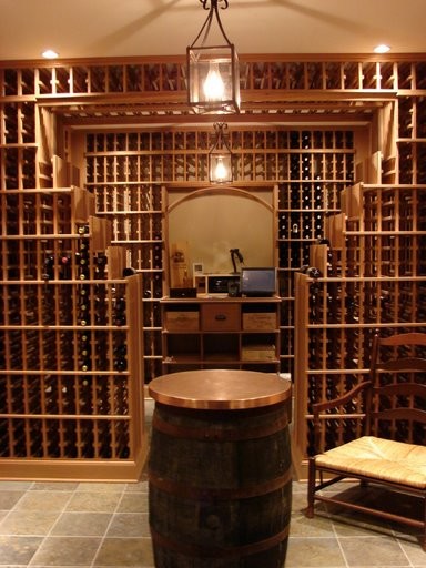 Wine cellar - traditional wine cellar idea in New York