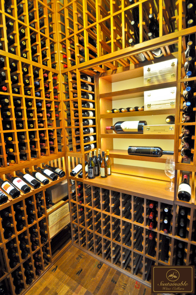 Elegant wine cellar photo in San Diego