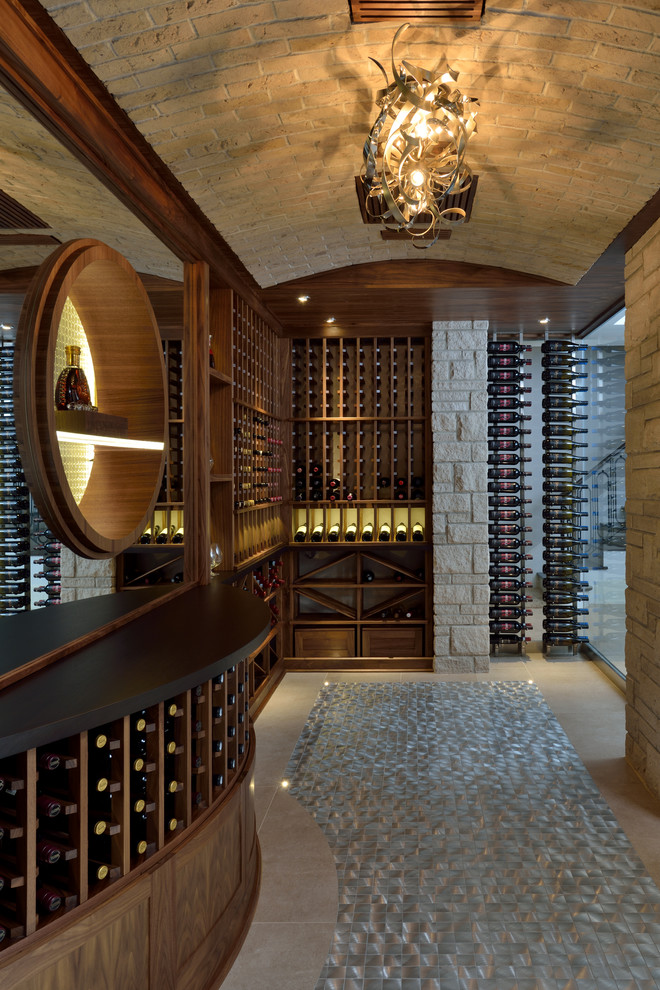 Design ideas for a classic wine cellar in Toronto.
