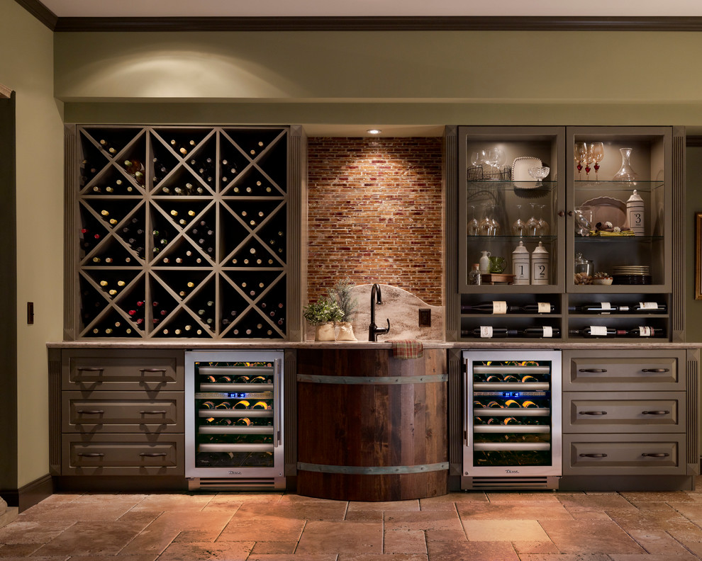 This is an example of a rustic wine cellar in St Louis.
