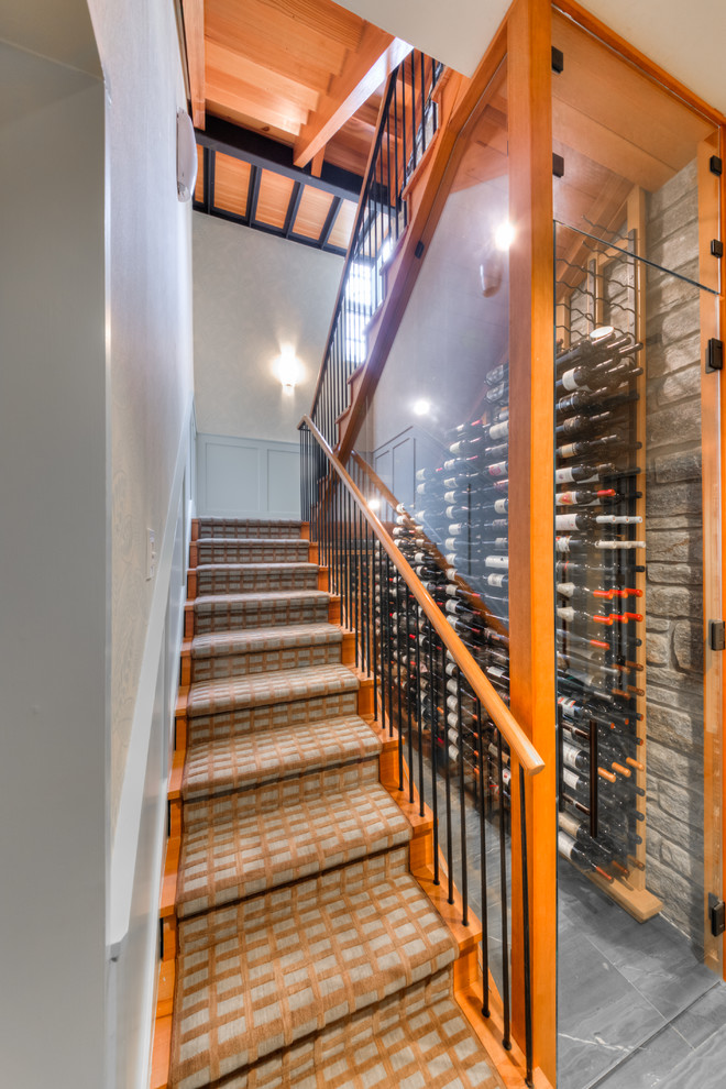 Under the stairs wine storage Contemporary Wine Cellar New York