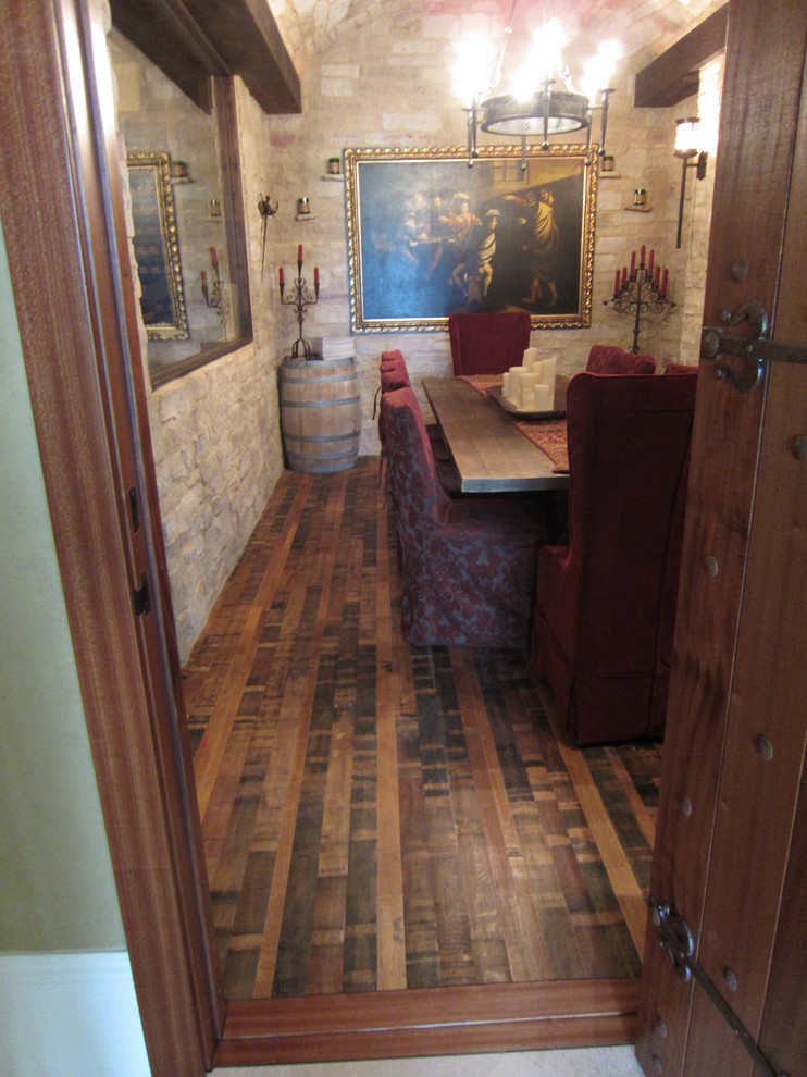 View Into the Custom Wine Cellar Naples Florida Tasting Room