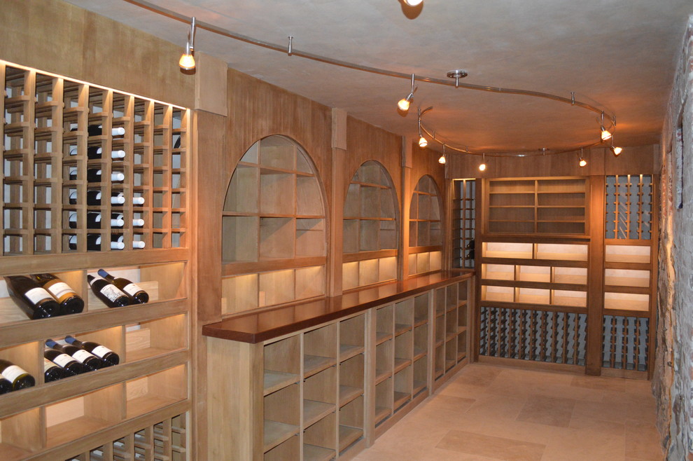Wine cellar - traditional wine cellar idea in Boston