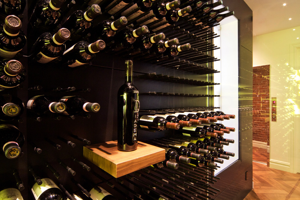 Wine cellar - modern wine cellar idea in New York