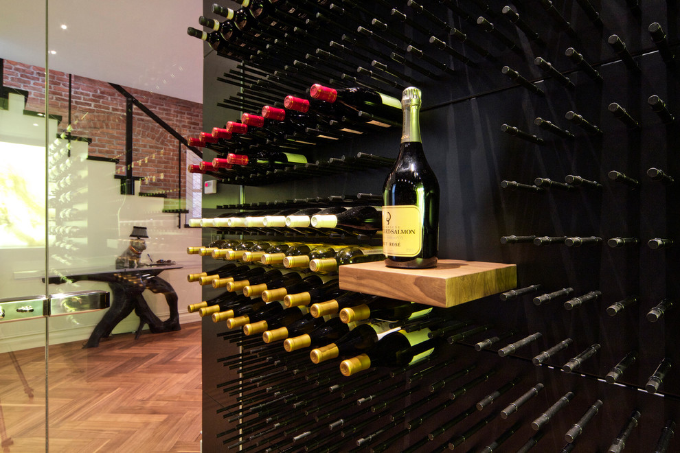 Inspiration for a modern wine cellar in New York.