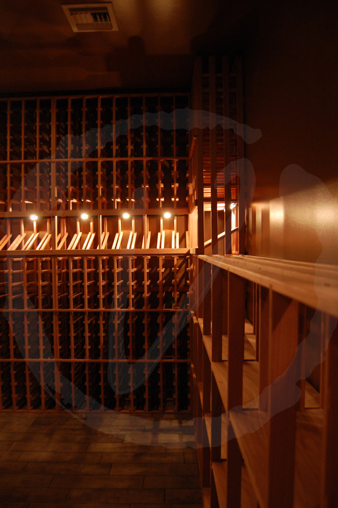 Vinotemp Racking Provides Ample Room for Wine Crates Traditional