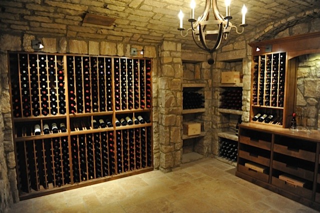 Design ideas for a country wine cellar in New York.