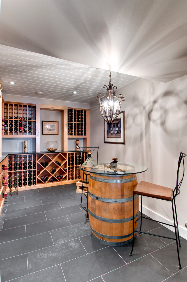 This is an example of a nautical wine cellar in Charlotte.