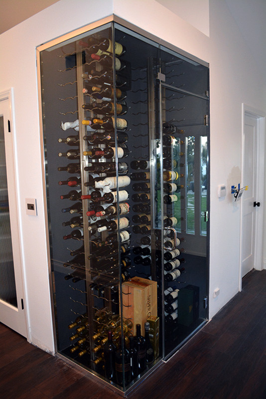 VintageView Cellar in Glass Enclosure Modern Wine Cellar New York