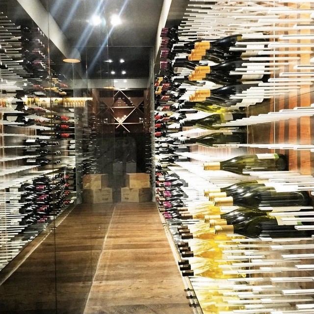 Wall mounted wine storage system STACT Wine Racks Modern Wine Cellar San Francisco by STACT Wine Displays Inc. Houzz NZ