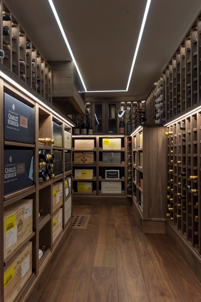 Walnut Wine Room Contemporary Wine Cellar London by Sorrells