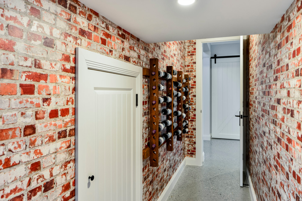 Example of a beach style wine cellar design in Gold Coast - Tweed
