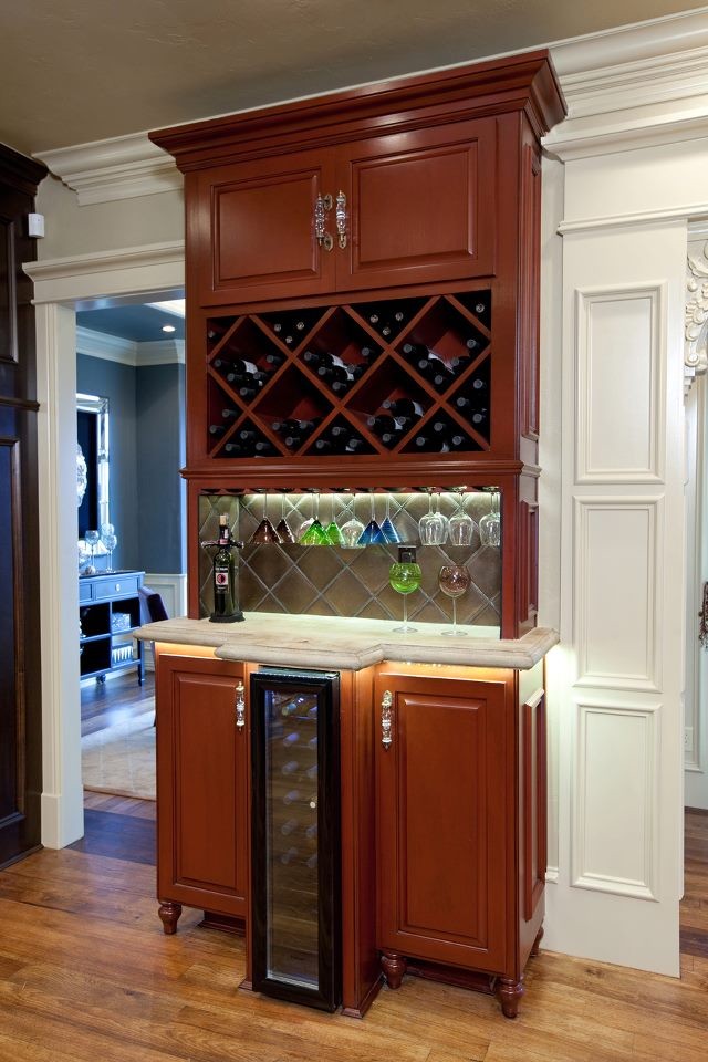 Wet Bar Traditional Wine Cellar Oklahoma City by Boxwood