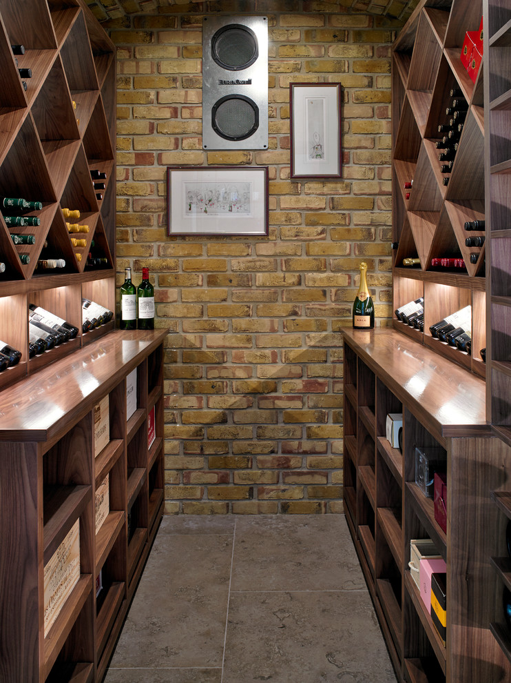 Wimbledon Wine Room Transitional Wine Cellar London by Brayer