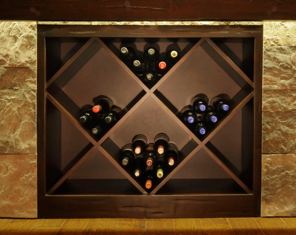 Wine cellar - contemporary wine cellar idea in Sacramento