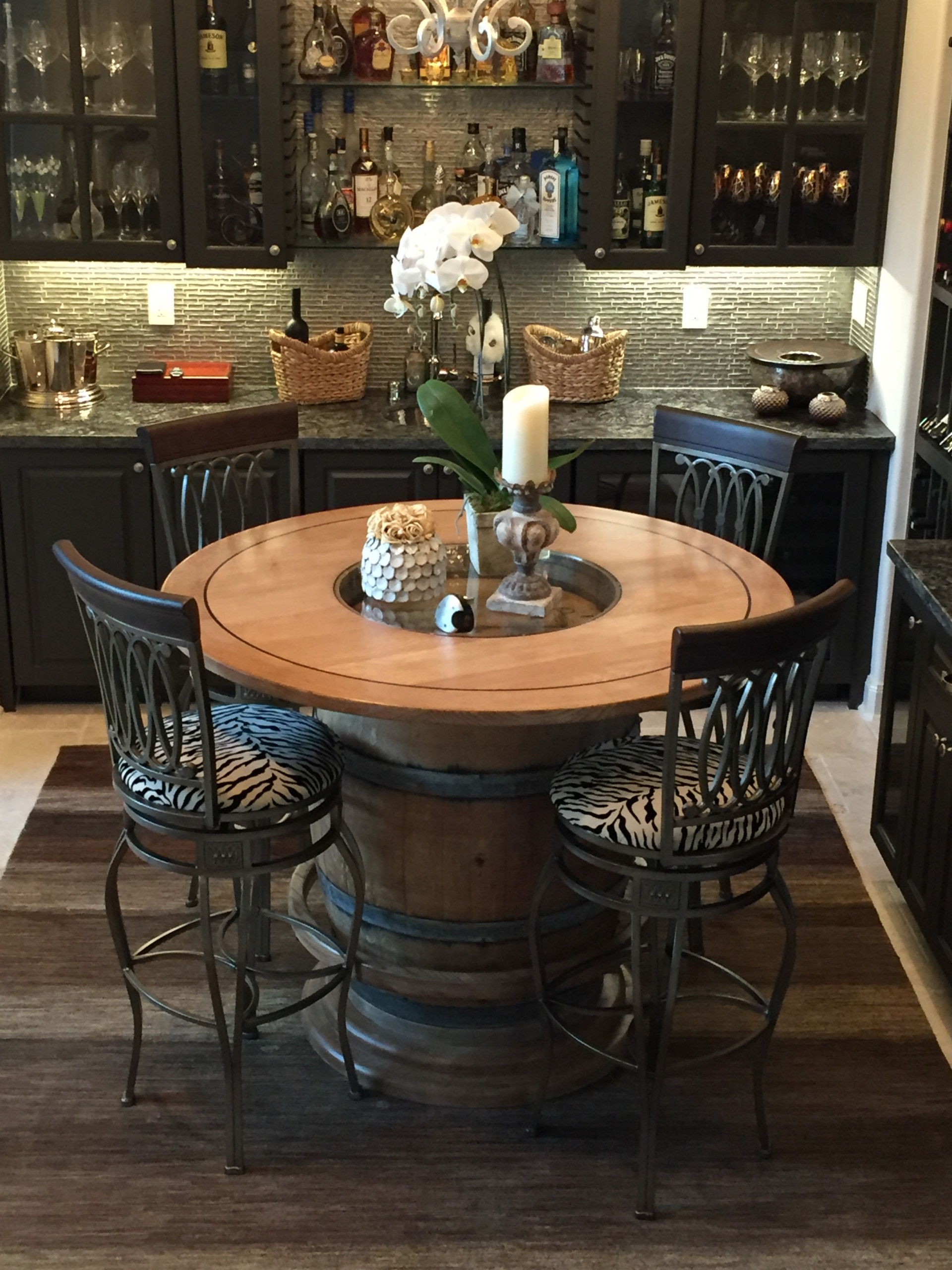 Wine Barrel Dining Room Table