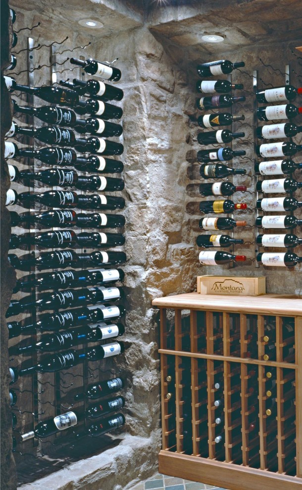 This is an example of a contemporary wine cellar in Las Vegas.