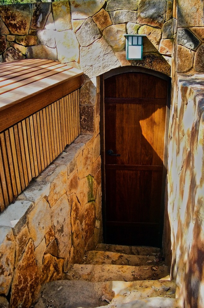 Example of a trendy wine cellar design in San Francisco