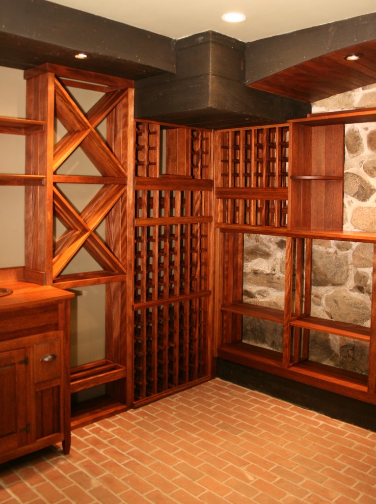Eclectic wine cellar in Boston.
