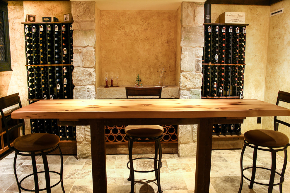 Small mountain style wine cellar photo in Philadelphia