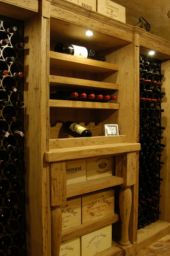 Wine CellarCustom Shelves Mediterranean Wine Cellar Chicago by Benvenuti and Stein Houzz