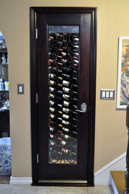 Mahogany Vinos Wine Cellar Door Inside View by ETO Doors